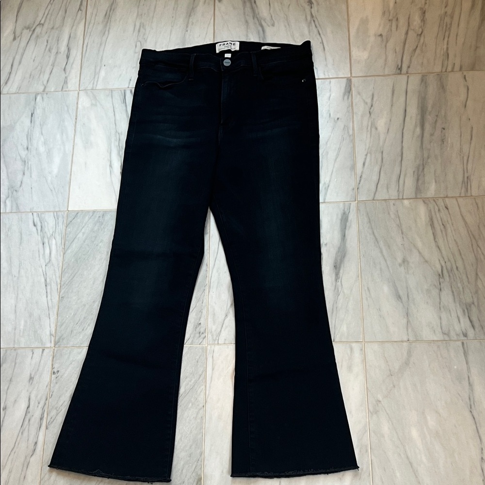 FRAME Le High Flare dk blue Roxy wash 31